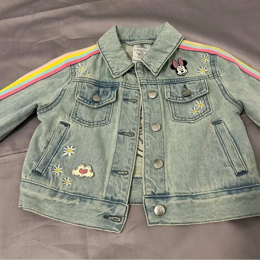 Disney Minnie Mouse Girls Jean‎ Jacket with embroidery